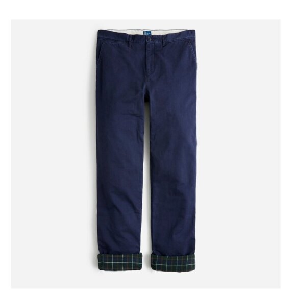J. Crew Other - J.Crew Classic Straight Fit Flannel-lined Navy Cabin Chino Pant Men Size 36x32
